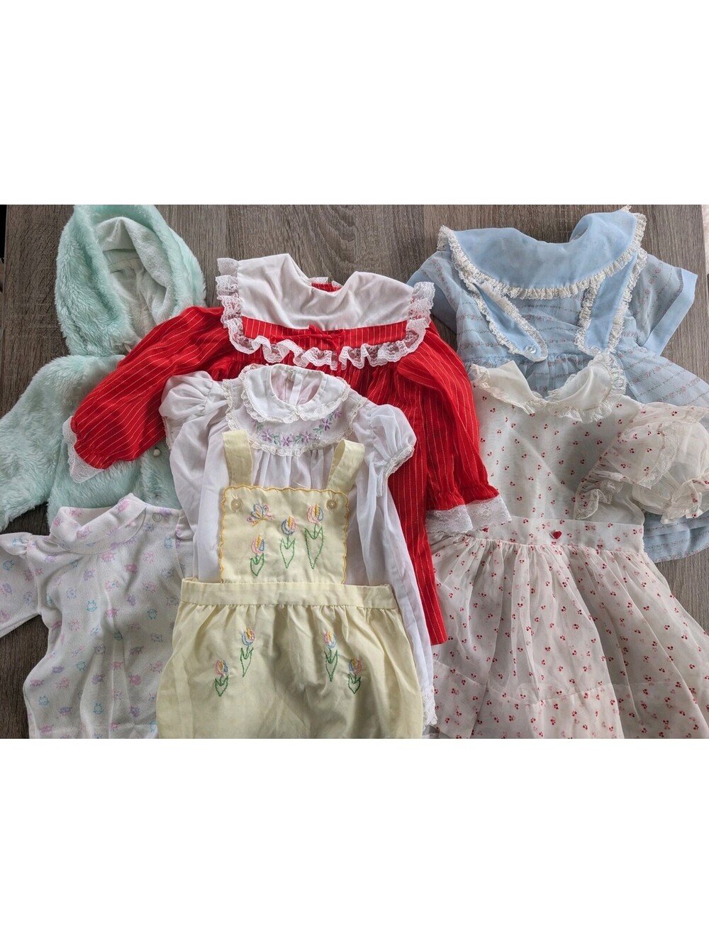Vintage Girls Clothing Lot Dresses Jacket Infant Toddler Sizes 6 Months - 3T